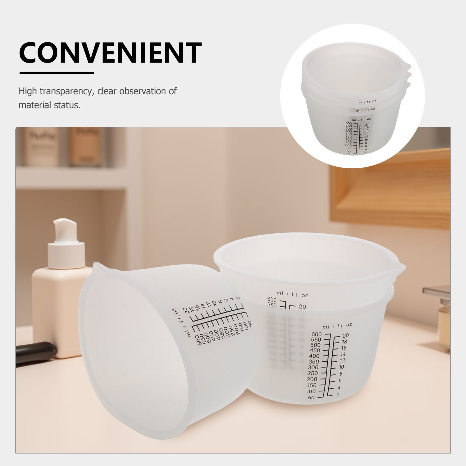 3 sztuki silikonowych kubków d – Mixing Cup Silicone recenzja i cena