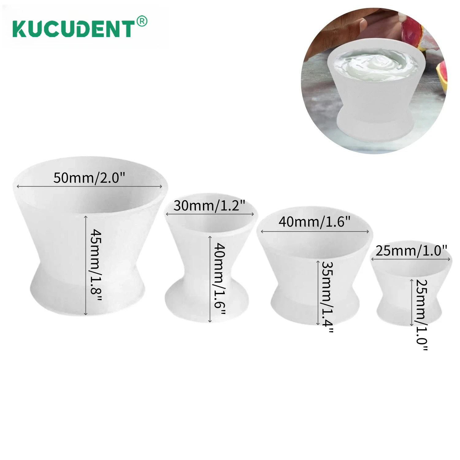 4 szt./zestaw silikonowych kub – Mixing Cup Silicone recenzja i cena