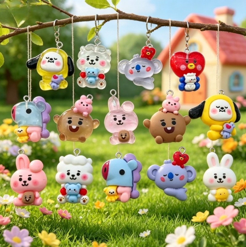 7 szt. BT21 Żywiczne Charmsy z – Crafting Resin recenzja i cena